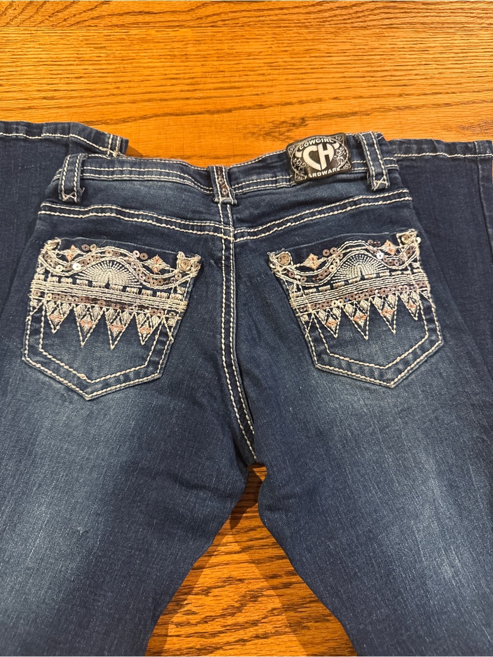 Cowgirl Hardware Girls' Dark Blue Denim Jeans - Picture 2 of 3